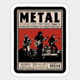 Heavy Metal Band Poster - Tech Noir Music Propaganda Sticker
